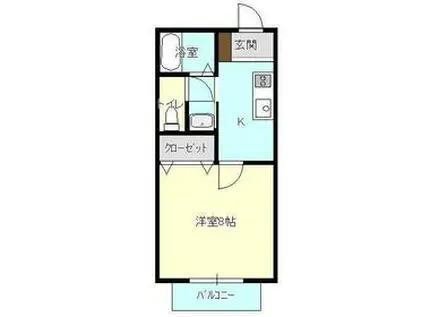 ひくまのハウス(1K/1階)の間取り写真