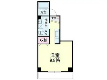 シャルム・エル・シェイク本通(ワンルーム/2階)の間取り写真