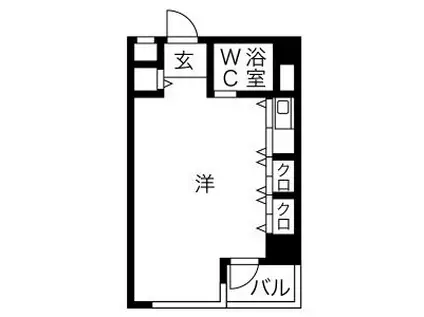 ライオンズプラザ新横浜(ワンルーム/4階)の間取り写真