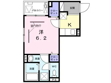 メゾン ブランドブラン(1K/3階)の間取り写真