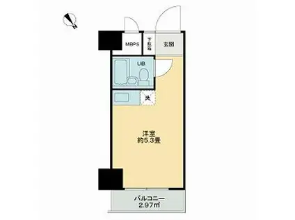 ライオンズマンション西新宿第7(ワンルーム/9階)の間取り写真