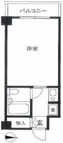 リジョイス常盤台(ワンルーム/2階)の間取り写真