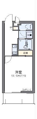 レオネクスト稲嶺(1K/3階)の間取り写真