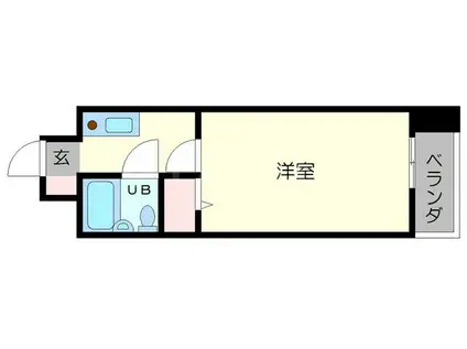 ノルデンハイム北(1K/6階)の間取り写真