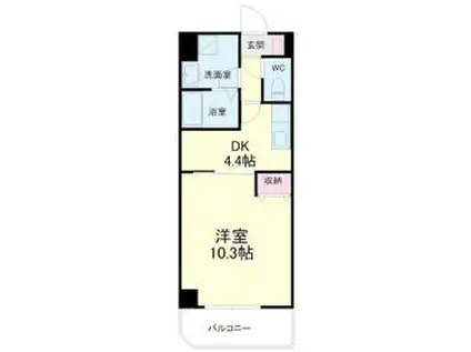 グレイス第8マンション(1DK/4階)の間取り写真