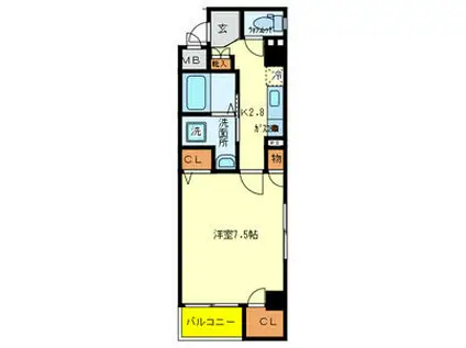 GRACE ISHIBASHI(1K/3階)の間取り写真