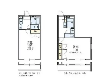 レオパレスメゾン(1K/3階)の間取り写真