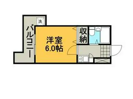 ジュネパレス松戸第29(1K/3階)の間取り写真