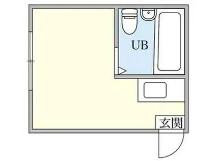 ハイム三田(ワンルーム/2階)の間取り写真