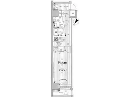 メイクスデザイン川崎3(1K/11階)の間取り写真