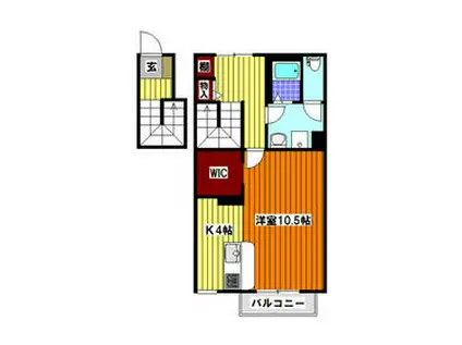 メゾンSHINONOME(ワンルーム/2階)の間取り写真