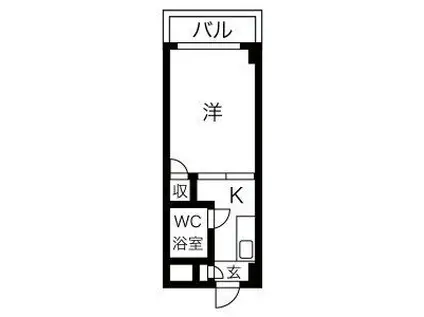 RHYTHM江坂町(1K/4階)の間取り写真
