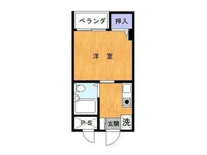 パステル下高井戸(1K/4階)の間取り写真