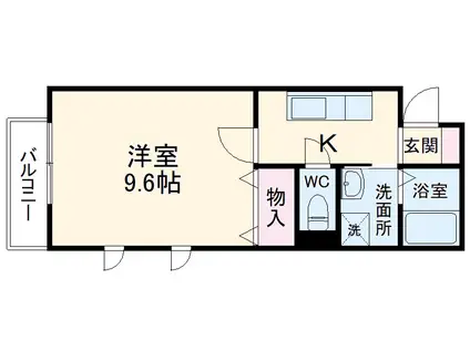 コンコード(1K/1階)の間取り写真