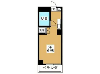マインドベリタ横浜一号館(ワンルーム/3階)の間取り写真