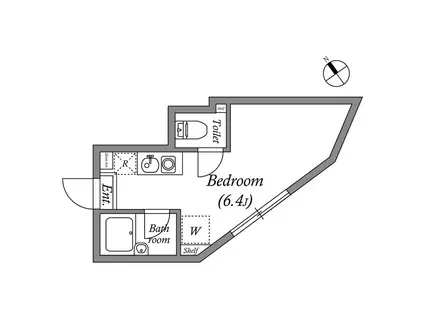 アペックス堀切菖蒲園(ワンルーム/1階)の間取り写真