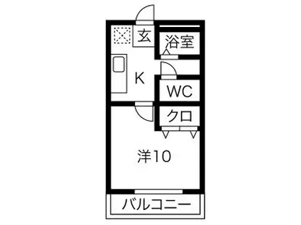 エクセル二村台(1K/3階)の間取り写真