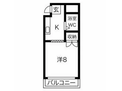プレアール箕面粟生(1K/2階)の間取り写真