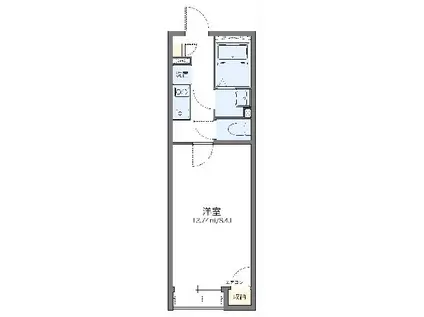 レオネクストグリーンヒルズ18(1K/1階)の間取り写真