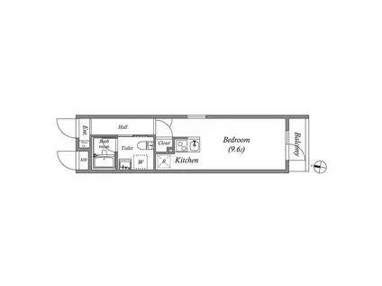 THE GARNET SUITE RESIDENCE西大路(ワンルーム/4階)の間取り写真