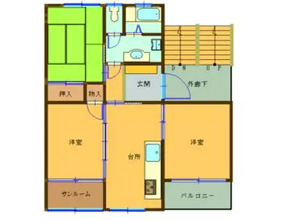 総合不動産建設ビル(3SDK/4階)の間取り写真