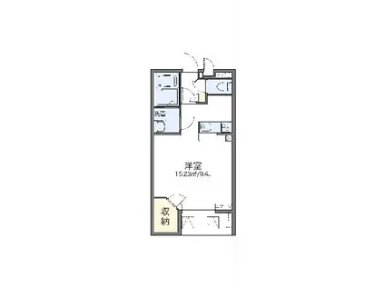 レオネクストレイルリンク(1K/2階)の間取り写真