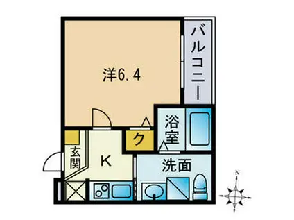 ソライロ徳丸(1K/1階)の間取り写真