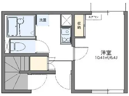 レオネクスト松蔭(1K/1階)の間取り写真