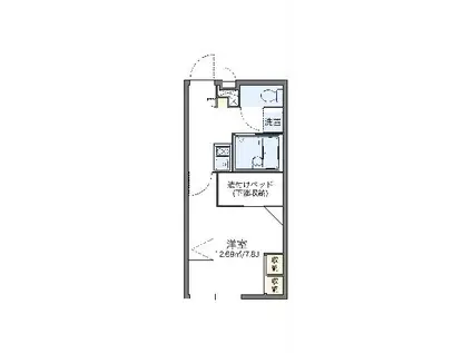 レオパレスMILKY WAY(1K/1階)の間取り写真