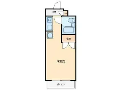 第58小金井クリスタルマンション(ワンルーム/2階)の間取り写真
