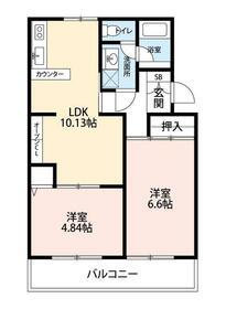 マンションカメリア1(2LDK/3階)の間取り写真