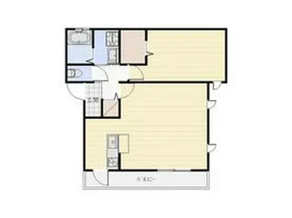 グラシアス(1LDK/1階)の間取り写真