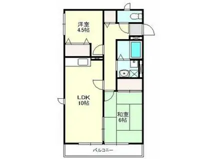 レトアI(2LDK/2階)の間取り写真