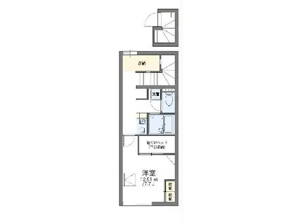 レオパレスグランメール(1K/2階)の間取り写真