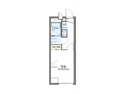 レオパレスさくら(1K/1階)の間取り写真
