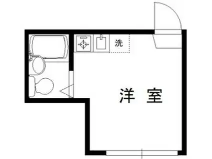 ライフピアパピヨン(ワンルーム/1階)の間取り写真