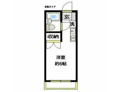 未来館西浦和(ワンルーム/2階)の間取り写真