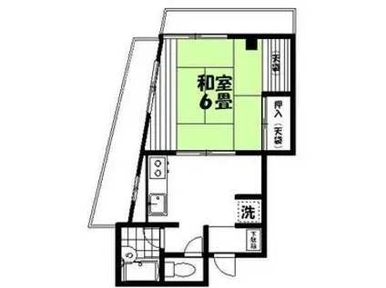 晃明堂マンション(1DK/4階)の間取り写真