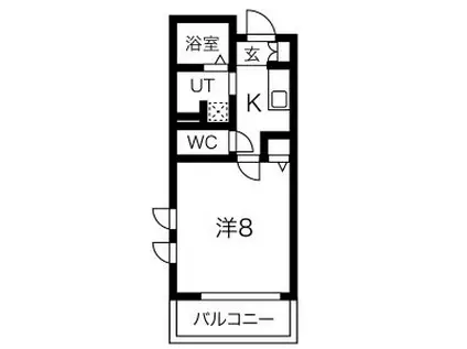ARTESSIMO GINO(1K/3階)の間取り写真