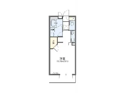 レオネクストレオーネ(1K/3階)の間取り写真