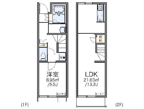 レオネクストクローナB(1LDK/1階)の間取り写真