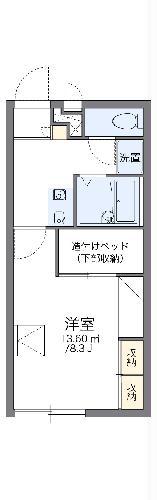 レオパレス清風(1K/1階)の間取り写真