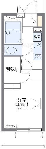 レオパレスNAORAI(1K/2階)の間取り写真