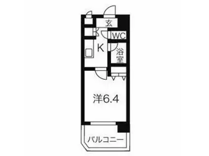 DUO・CREA西五反田(1K/3階)の間取り写真