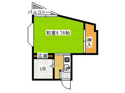 平井ハイツ(ワンルーム/2階)の間取り写真