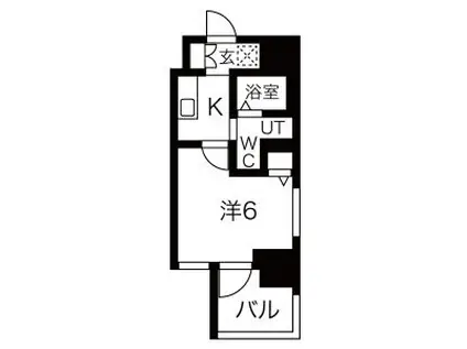 エステムプラザ品川大井町クリスタルヒルズ(1K/4階)の間取り写真