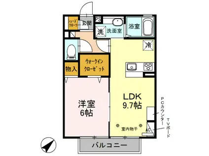 ROYAL WIT S(1LDK/2階)の間取り写真