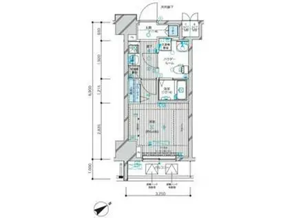 メインステージ蒲田VIエグザ(1K/4階)の間取り写真
