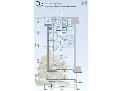 SYNEX横濱阪東橋2(1K/10階)の間取り写真
