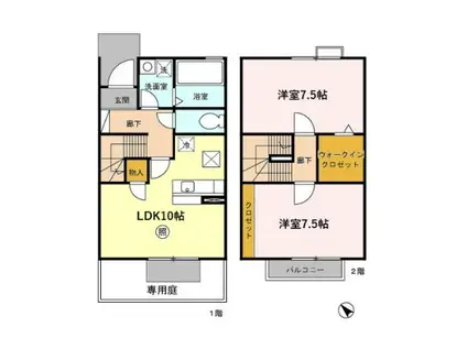 ウィルコート　Ｍｉｎａｔｏ(2LDK)の間取り写真